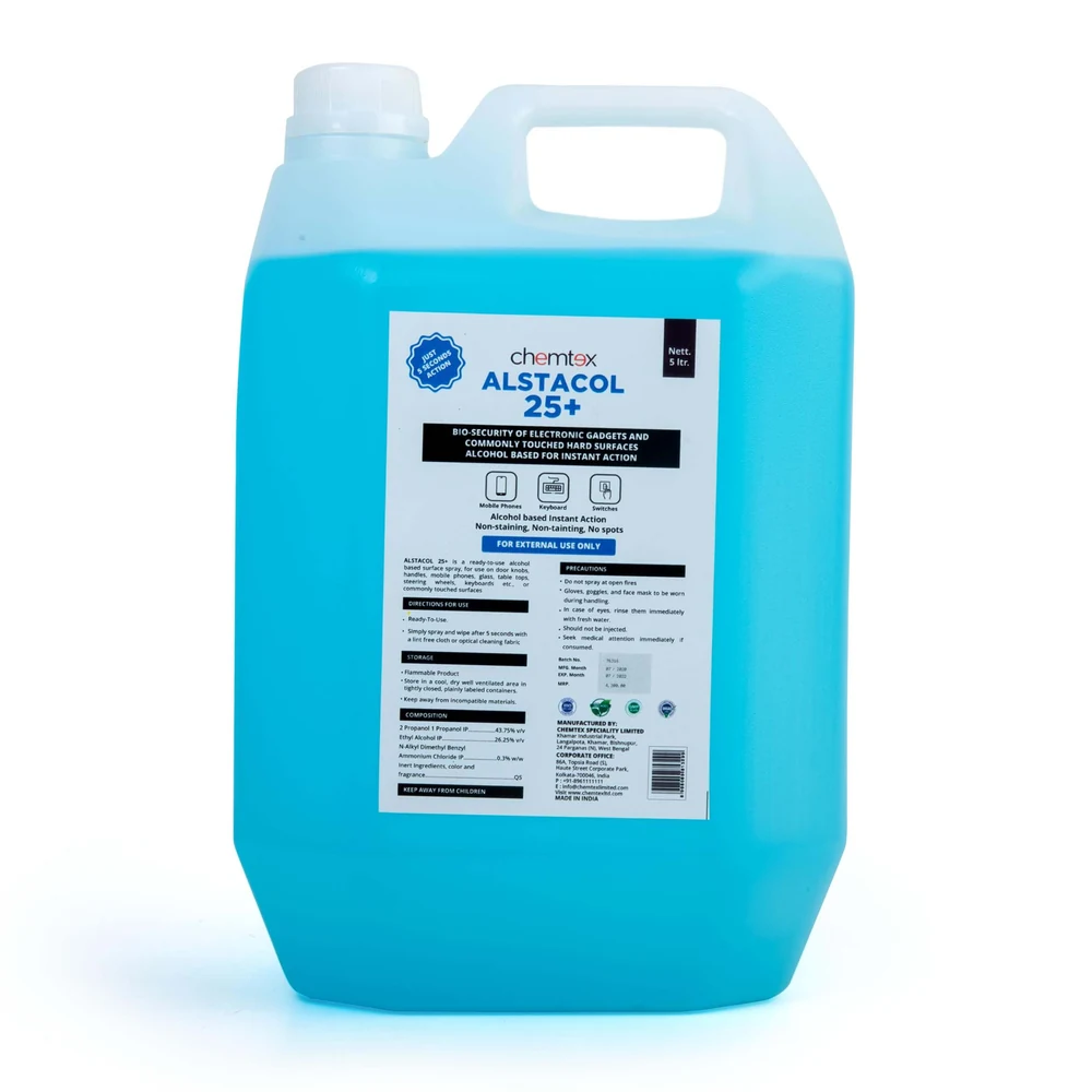 Alstacol 25+ Alcohol Surface Disinfectant — 5L Jar